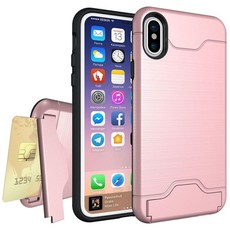 TUFF-LUV Shockproof Dual Layer Armour Case (with Stand & Card slot) for Apple iPhone XR Rose Gold