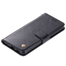 Vintage Faux Leather Flip Case for Apple iPhone 11 Pro Max Black