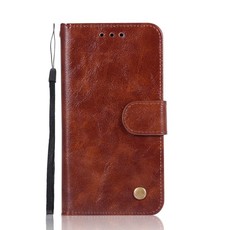 Vintage Faux Leather Flip Case for Apple iPhone XS Max Brown