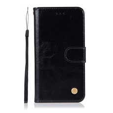 Vintage Faux Leather Flip Case for Honor 8S Black