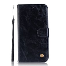 Vintage Faux Leather Flip Case for Sony Xperia 10 Black