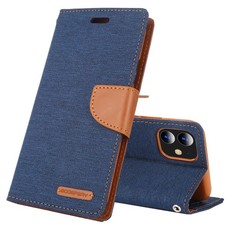 We Love Gadgets Flip Canvas Cover With Card Slots iPhone 11 Blue