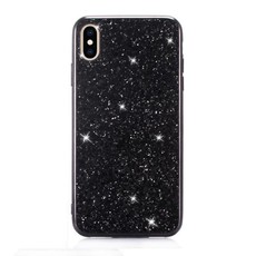 We Love Gadgets iPhone XS Max Powder Glitter Cover Black