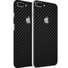 Wripwraps Black Carbon Fibre Skin for iPhone 8 Plus - Double Pack