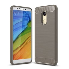 Xiaomi Brushed Texture Carbon Fibre TPU Cover for Redmi 5 - Grey