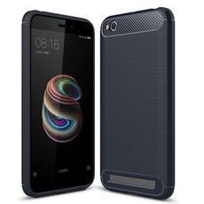 Xiaomi Brushed Texture Carbon Fibre TPU Cover for Redmi 5A - Navy