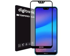 Digitronics Full Coverage Tempered Glass for Huawei P20 Lite - Black