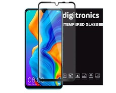 Digitronics Full Coverage Tempered Glass for Huawei P30 Lite - Black