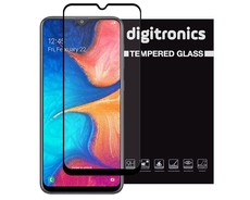 Digitronics Full Coverage Tempered Glass for Samsung Galaxy A20 - Black