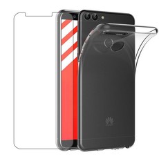 Digitronics Tempered Glass and Protective Clear Case for Huawei P Smart