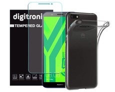 Digitronics Tempered Glass and Protective Clear Case for Huawei Y5 Lite