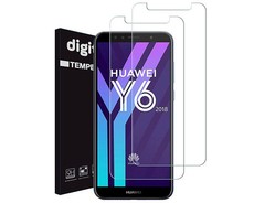 Digitronics Tempered Glass for Huawei Y6 - 2018 (Pack of 2)