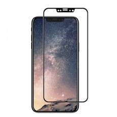 Glass Full Cover Screen Protector for iPhone X - Black