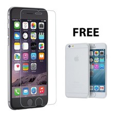 iPhone 6 | 6S Tempered Glass + FREE Ultra Thin Case - White