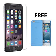 iPhone 6 | 6S Tempered Glass + FREE Ultra Thin Case – Blue