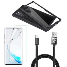 Samsung Note 10 Plus Screen Protector, Type-C USB & Phone Case Bundle