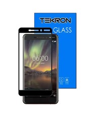 Tekron Full Coverage 5D Tempered Glass Screen for Nokia 6.1 - Black