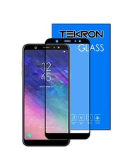 Tekron Full Coverage 5D Tempered Glass Screen for Samsung A6 Plus - Black