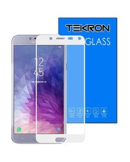 Tekron Full Coverage 5D Tempered Glass Screen for Samsung J4 - White