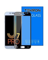 Tekron Full Coverage 5D Tempered Glass Screen for Samsung J7 Pro - White