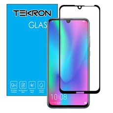 Tekron Full Coverage Tempered Glass for Huawei P Smart (2019) - Black