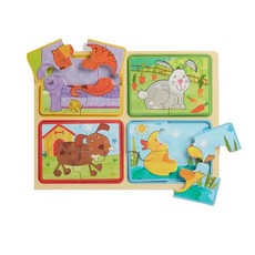 NP Wooden Puzzle: Playful Pals