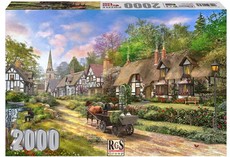 Village lane 2000 piece jigsaw puzzle