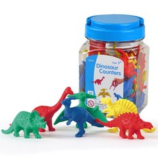 EDX Education Multi-Coloured Dinosaur Counters: 32 Pieces