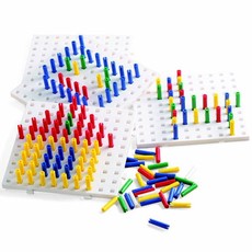 EDX Education Multi-Coloured Pegboard Set: 504 Pieces