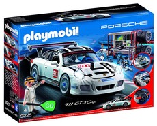 Playmobil 9225 Porsche 911 GT3 Cup with Racing Command Station,Multicolor