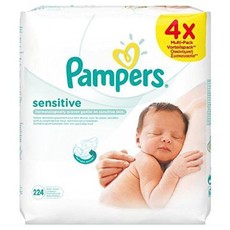 Pampers - Baby Wipes Sensitive 4 x 56 Wipes