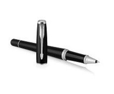 Parker - Urban Muted Black Chrome Trim Rollerball Pen - Fine Nib - Black Ink