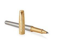 Parker - Urban Premium Aureate Powder Gold Trim Rollerball Pen - Fine Nib - Black Ink