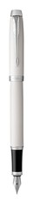 Parker: IM White Chrome Trim Fountain Pen - Medium Nib (Blue Ink)