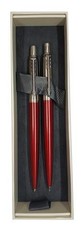 Parker: Jotter Kensington Red Ball Pen and Pencil Set - Black Ink