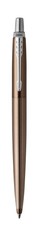 Parker: Jotter Premium Carlisle Brown Pinstripe Chrome Trim - Ball Pen - Medium Nib (Blue Ink)