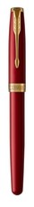 Parker: Sonnet Red Gold Trim Fountain Pen - Medium Stainless Steel Nib (Black Ink)