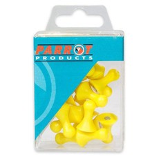 Parrot Products Magnet Map Pins (25 Box, Size:16mm, Yellow)