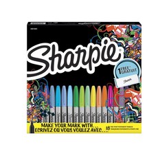 Sharpie Permanent Marker 18 Pack + Pencil Bag