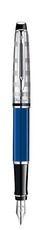 Waterman Expert Delux Blue Obsession With Chrome Trim Fountain Pen