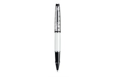 Waterman Expert3 Delux White With Chrome Trim Rollerball Pen