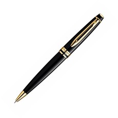 Waterman Expert3 Lacque Black With Gold Trim Ballpoint Pen