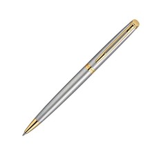 Waterman Hemisphere Essential Stainless Steel With Gold Trim Ballpoint Pen