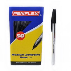 Penflex Ballpoint Pen Medium Box-50 Black