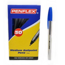 Penflex Ballpoint Pen Medium Box-50 Blue