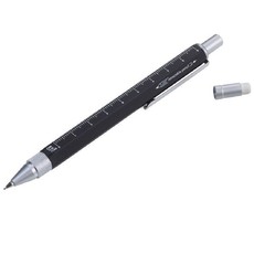 TROIKA Multitasking Mechanical Pencil CONSTRUCTION DROP ACTION - Black