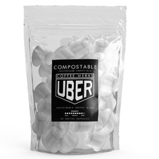 Uber Coffee 25 Biodegradable Dark Roast Coffee Capsules for Nespresso