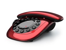 AEG Retro Design Corded Phone - Carrera Red