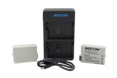 Beston USB Dual Charger and 2 Battery Kit for Canon LP-E8