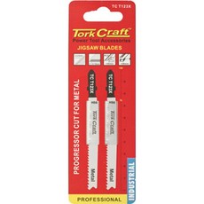 Tork Craft T-Shank Jigsaw Blade for Metal 1.2 - 2.6mm 10Tpi 100mm 2 Piece